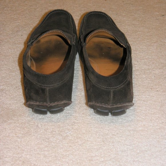 Prada 1102 Brown Suede Leather Driver Loafers 10.5 - Picture 8 of 10